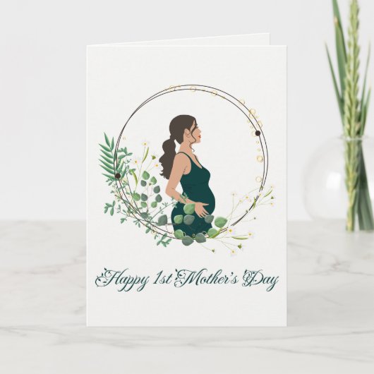 出産前幸せなママへ　はじめての母の日 シーズンカード (正面)