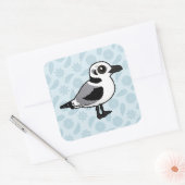 出産可能な黒足歩行のキティワケの少年 スクエアシール (封筒)