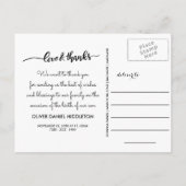 出産告知の愛と感謝してい愛|ベビー写真 案内ポストカード (裏面)