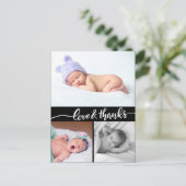 出産告知の愛と感謝してい愛|ベビー写真 案内ポストカード (スタンド正面)