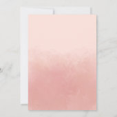 出産告知ミートベビーピンク赤面 招待状 (裏面)