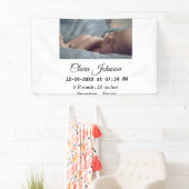 出産報告には写真 日時 場所 詳細を追加 横断幕 (インサイチュ)