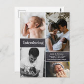 出産報告の感謝 ポストカード (正面/裏面)