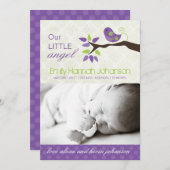 出産案内の写真カード 案内状 (正面/裏面)