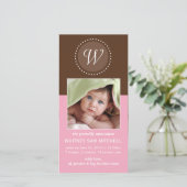 出産案内の写真カード 案内状 (スタンド正面)