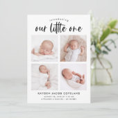 出産案内の写真カード |私たちの小さい方 案内状 (スタンド正面)