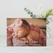 出産案内カードの生まれたばかりの発表 案内状 (スタンド正面)