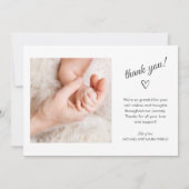 出産案内カードの生まれたばかりの発表 案内状 (裏面)