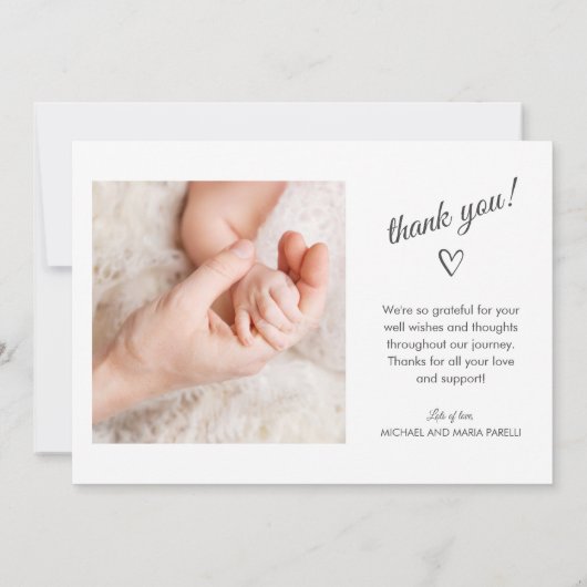 出産案内カードの生まれたばかりの発表 案内状 (裏面)