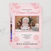 出産案内カードテンプレート 案内状 (正面/裏面)