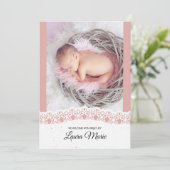 出産案内カードテンプレート 案内状 (スタンド正面)