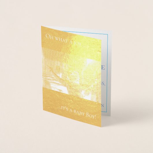 出産案内カード(ベビー付) 箔カード (正面)