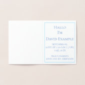 出産案内カード(ベビー付) 箔カード (内部)