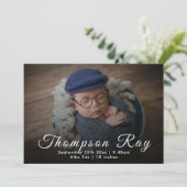 出産案内カード |新生児発表 案内状 (スタンド正面)