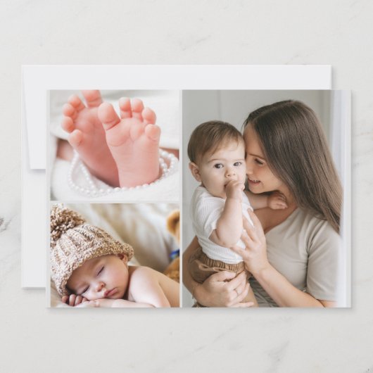 出産案内カード |新生児発表 案内状 (裏面)