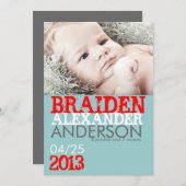 出産案内カード 案内状 (正面/裏面)