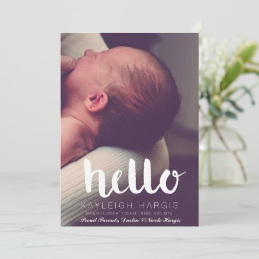 出産案内カード 案内状 (スタンド正面)