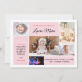 出産案内フォトカードのテンプレート 案内状 (正面)