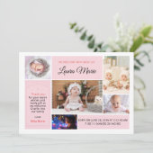 出産案内フォトカードのテンプレート 案内状 (スタンド正面)