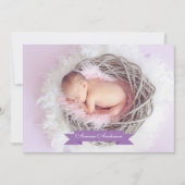 出産案内フォトカードのテンプレート 案内状 (正面)