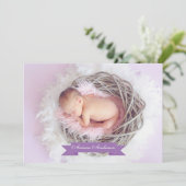 出産案内フォトカードのテンプレート 案内状 (スタンド正面)