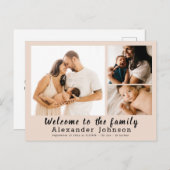 出産案内フォトコラージュ ポストカード (正面/裏面)