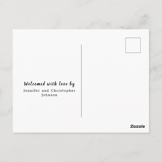 出産案内フォトコラージュ ポストカード (裏面)