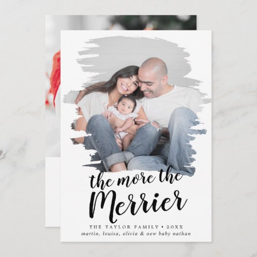 出産発表を多くメリー払った シーズンカード (正面/裏面)