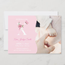 出産発表ガールイニシャルX