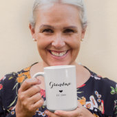 出産発表ギフト祖父母ラブハート コーヒーマグカップ