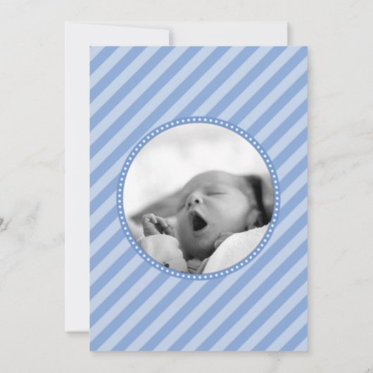 出産発表サンキューカード写真テンプレート 案内状 (裏面)