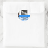 出産発表ステッカーBOY ラウンドシール (バッグ)