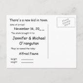 出産発表テンプレート 案内ポストカード (裏面)