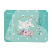 出産発表パーソナライズされた用フォトマグネット マグネット (横)