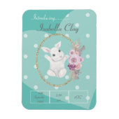 出産発表パーソナライズされた用フォトマグネット マグネット (縦)