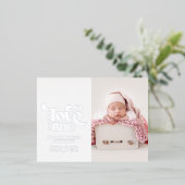 出産発表フォトポストカードラブバグフォイル 箔招待状ポストカード (立ち正面)