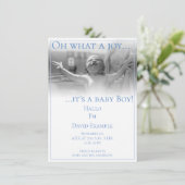 出産発表ベビー サンキューカード (スタンド正面)