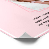 出産発表ポスター赤ちゃん少女 ポスター (角)