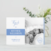 出産発表モノグラムカード写真テンプレート 案内状 (スタンド正面)