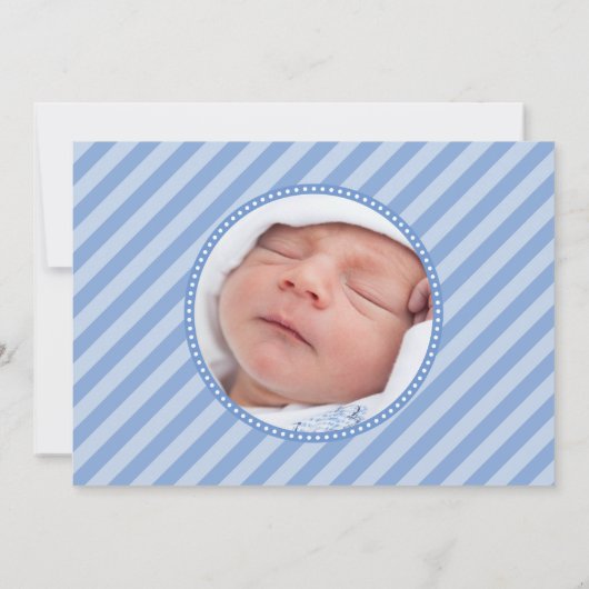 出産発表モノグラムカード写真テンプレート 案内状 (裏面)