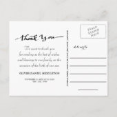 出産発表ラヴ感謝してい金ゴールドストライプ写真 案内ポストカード (裏面)