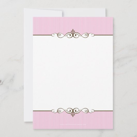 出産発表大切赤ちゃんピンク 案内状 (裏面)