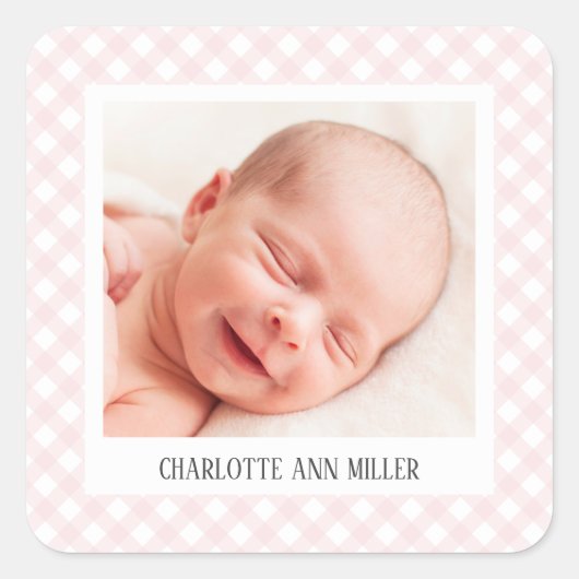 出産発表封筒用シールシール スクエアシール (正面)