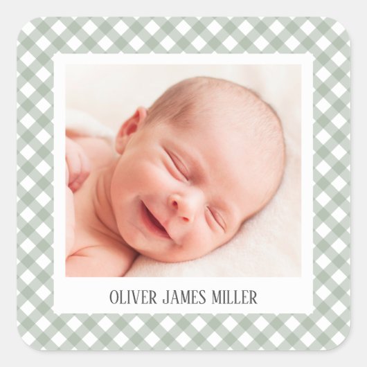 出産発表封筒用シールシール スクエアシール (正面)