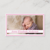 出産発表祈りの言葉カード コーリングカード (正面)