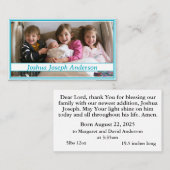 出産発表祈りの言葉カード コーリングカード (正面/裏面)