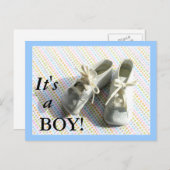 出産発表(ヴィンテージベビーブース) 案内ポストカード (正面/裏面)