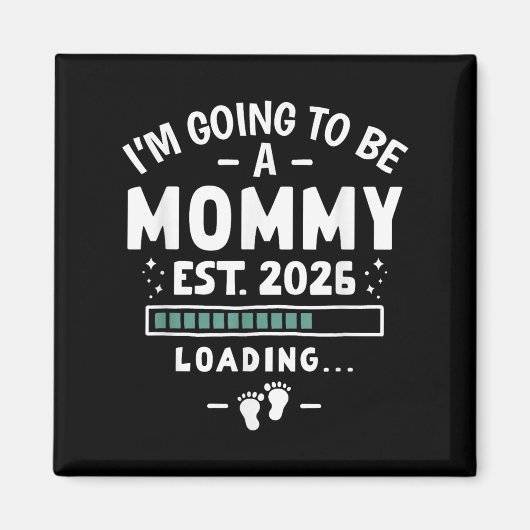 出産発表 初めてのママ 私はママになる マグネット (正面)