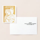 出産発表 箔カード (ディスプレー)