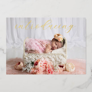 出産発表 箔招待状